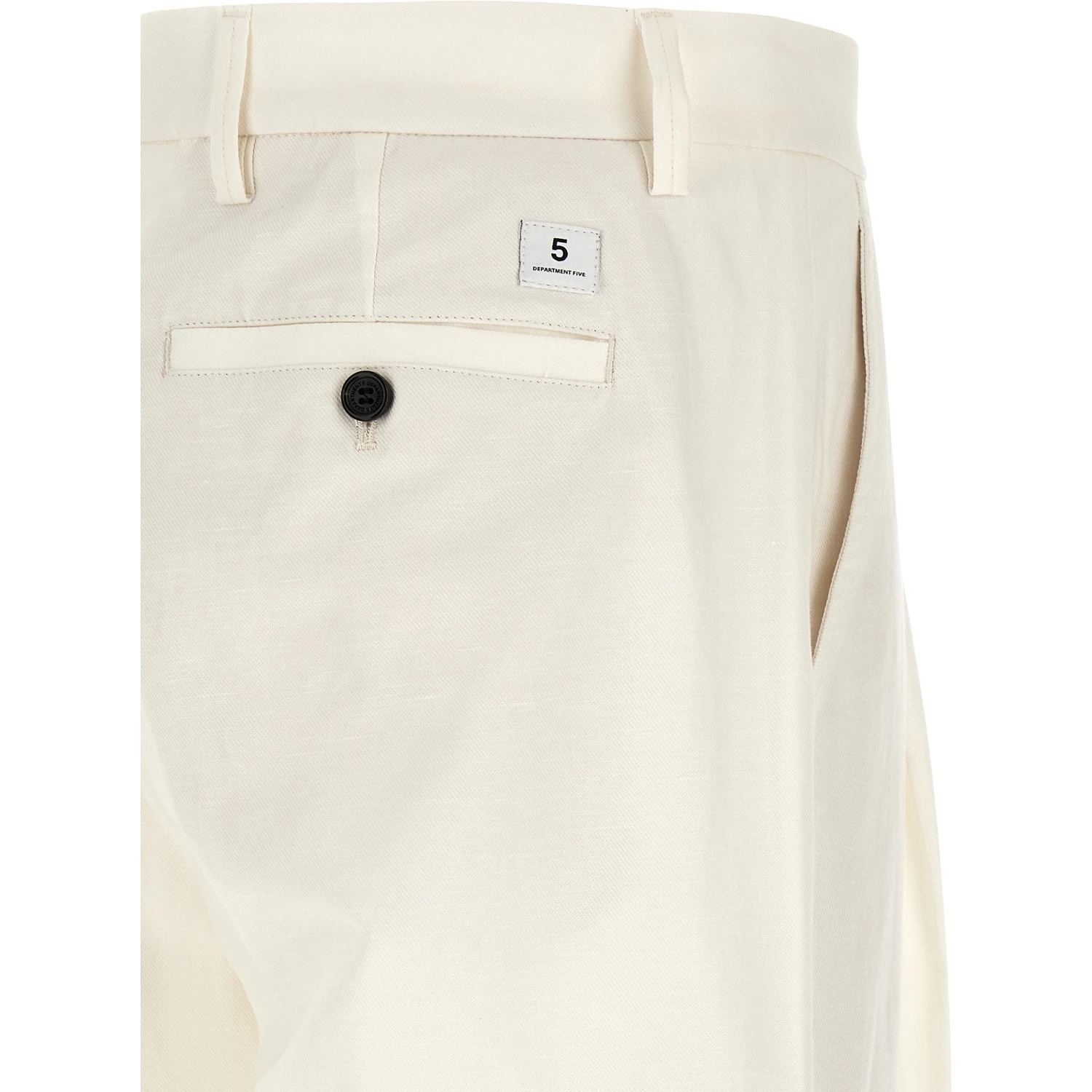 White Cotton Casual Pants