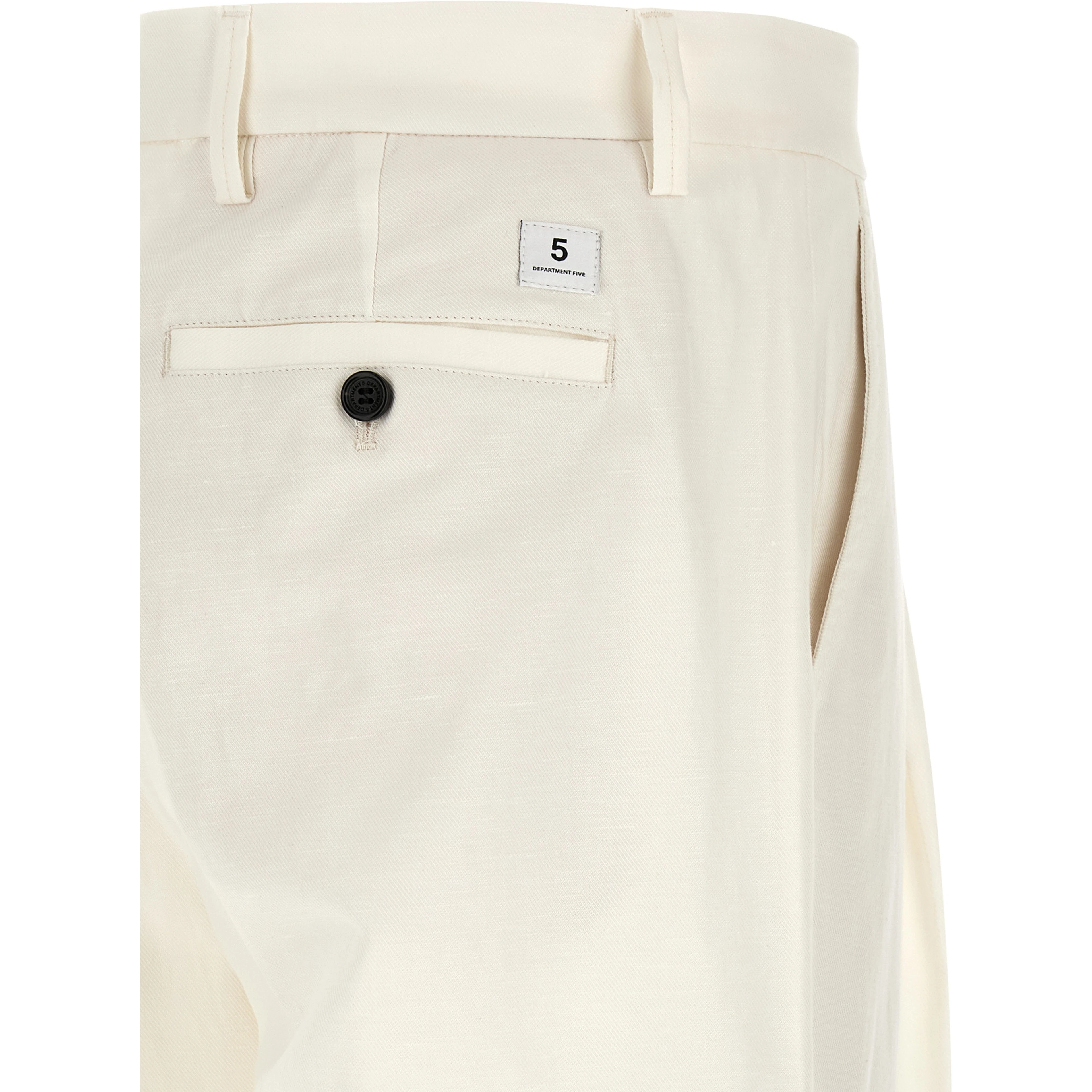 White Cotton Casual Pants