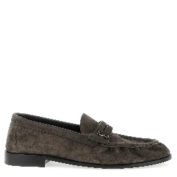 Brown Calfskin Slip-On Loafers