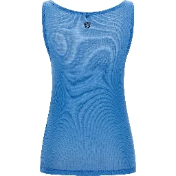 Blue Virgin Wool Tank Tops