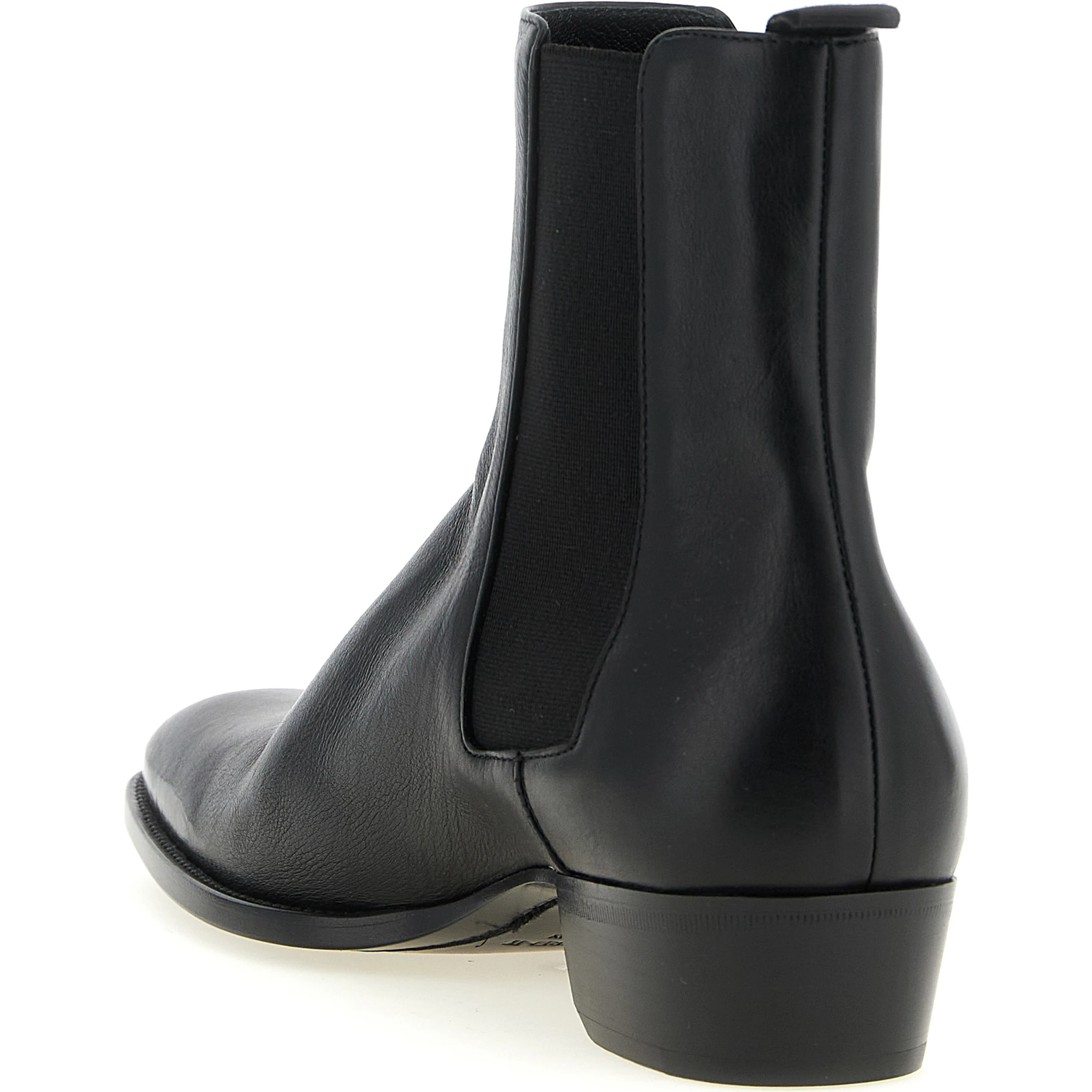 Black Calfskin Chelsea Boots
