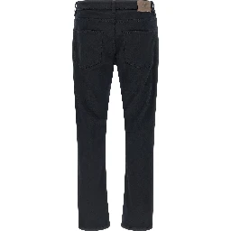 Blue Polyester Straight-Leg Jeans