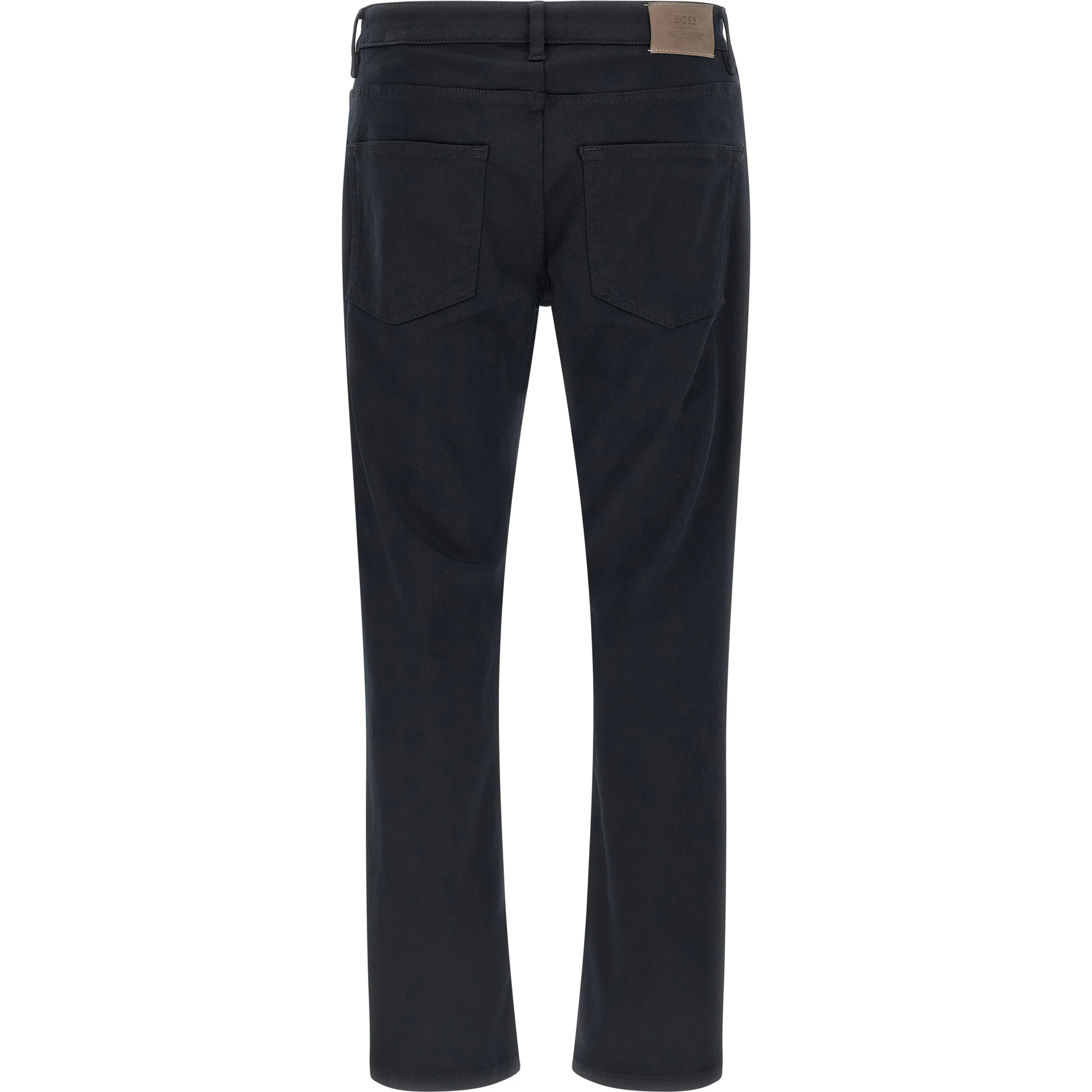 Blue Polyester Straight-Leg Jeans