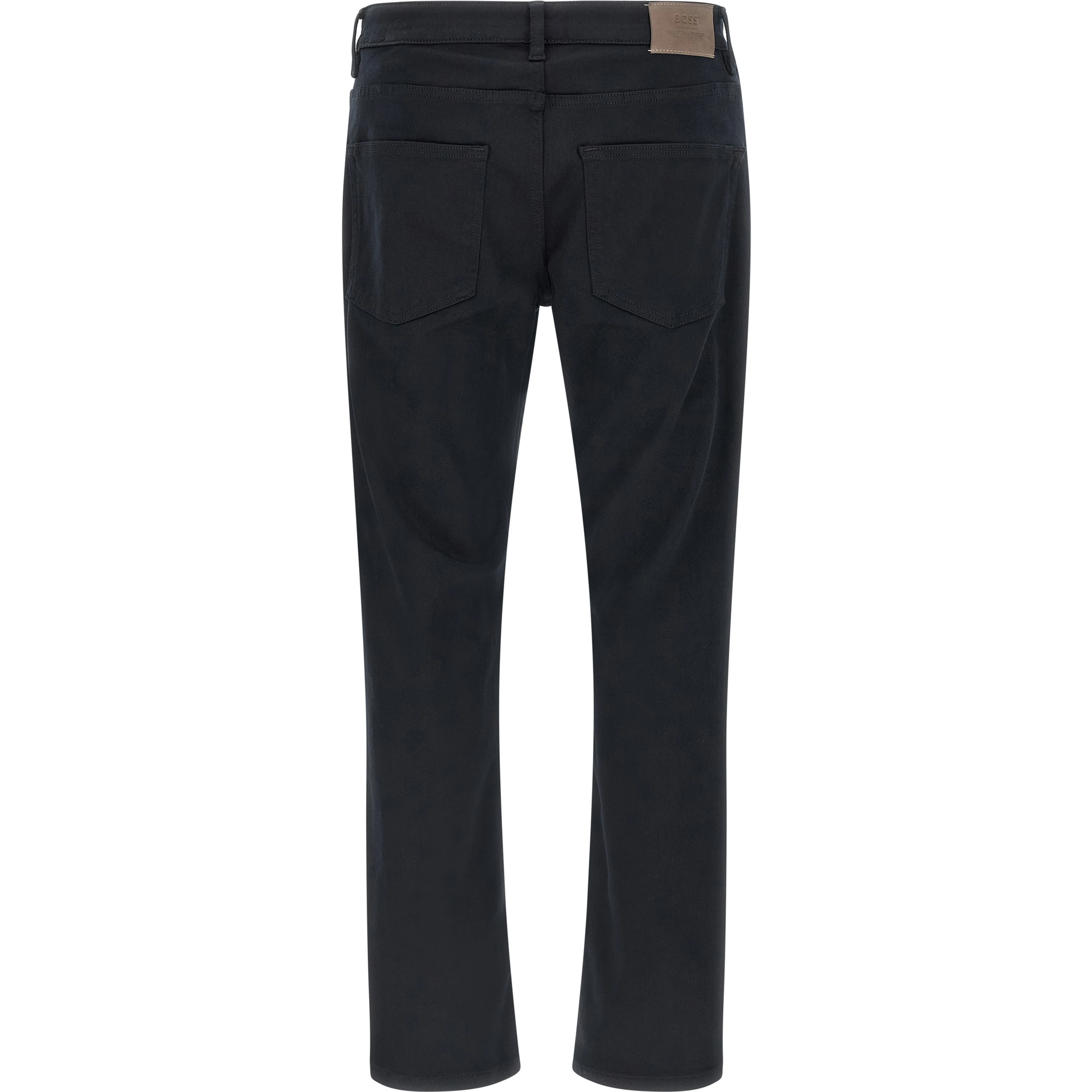Blue Polyester Straight-Leg Jeans