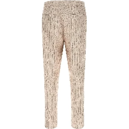 Beige Linen Casual Pants