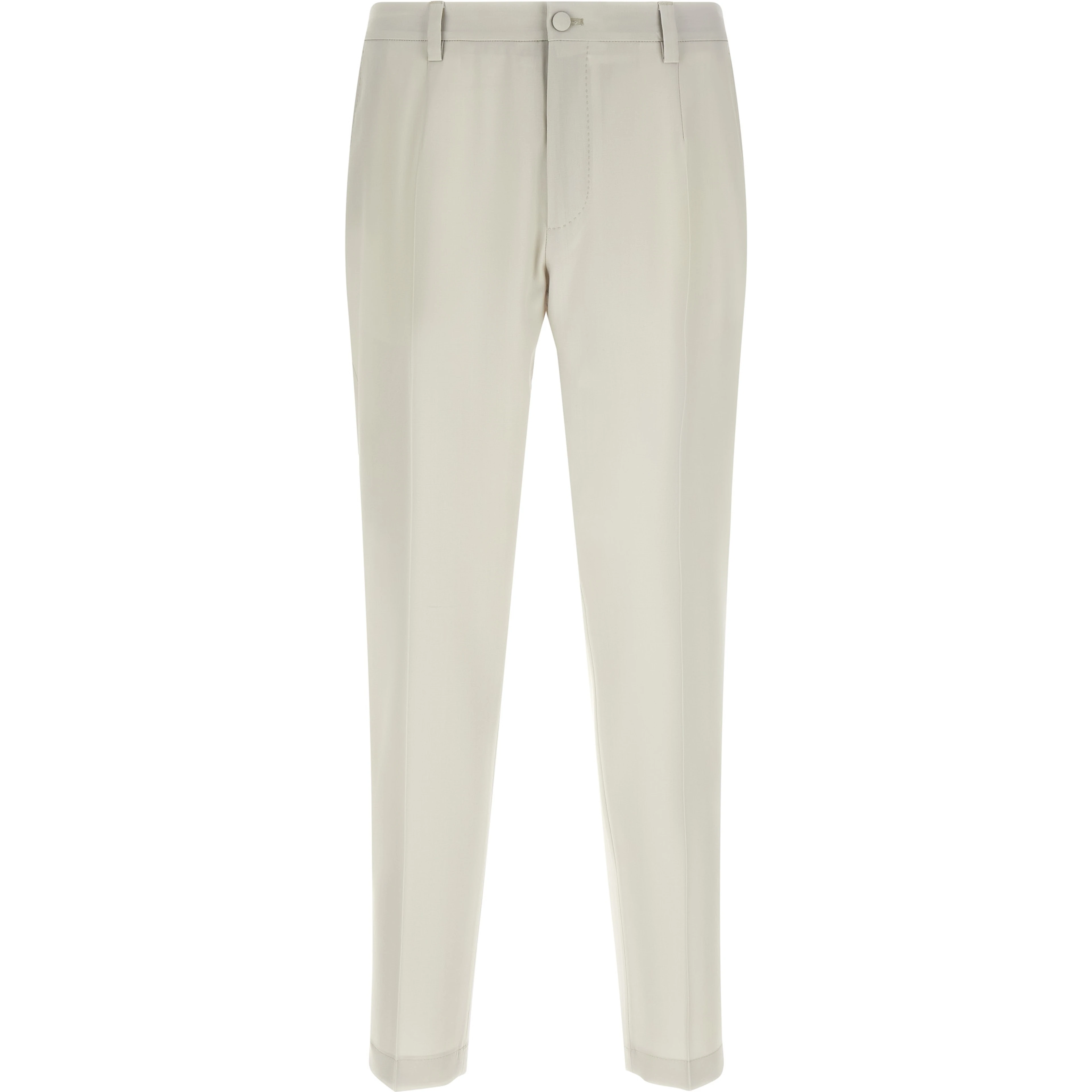 Beige Virgin Wool Dress Pants