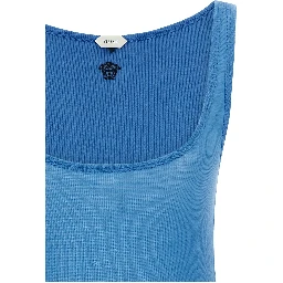 Blue Virgin Wool Tank Tops