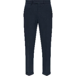 Blue Cotton Chino Pants