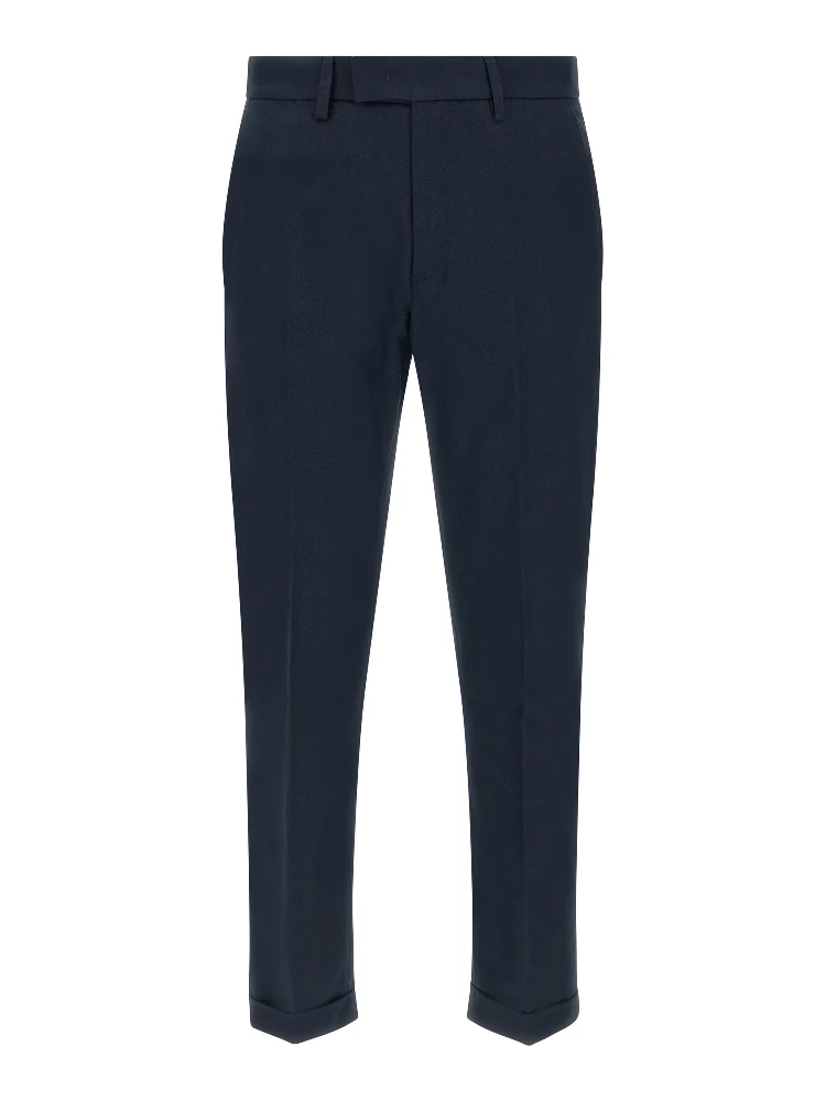 Blue Cotton Chino Pants