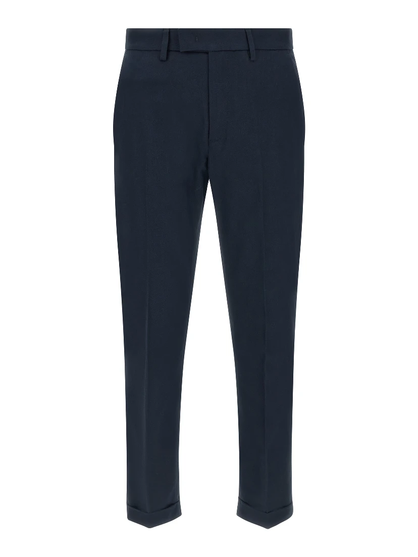 Blue Cotton Chino Pants