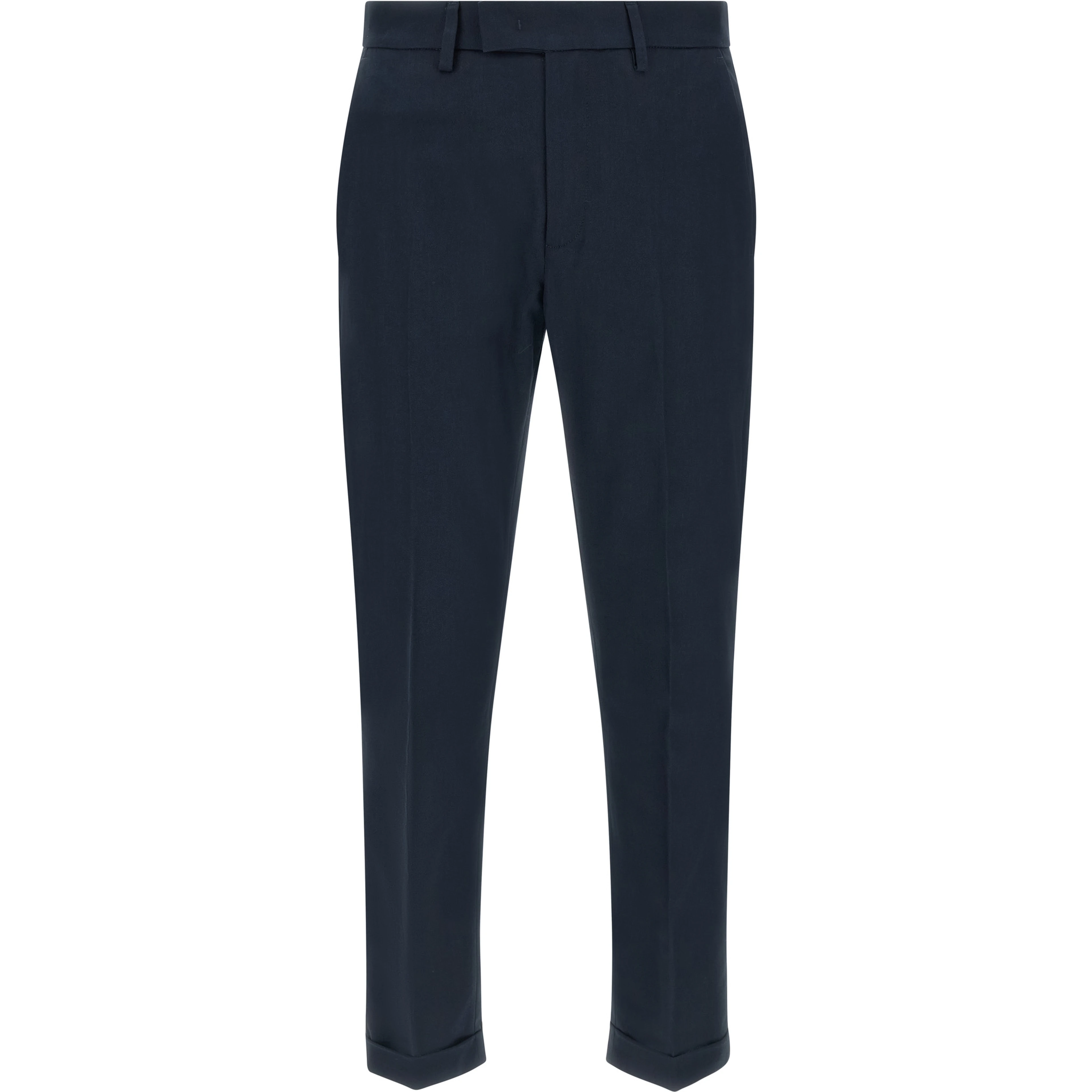 Blue Cotton Chino Pants