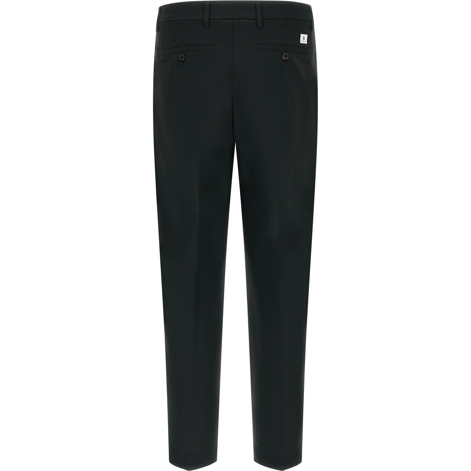 Black Polyester Casual Pants