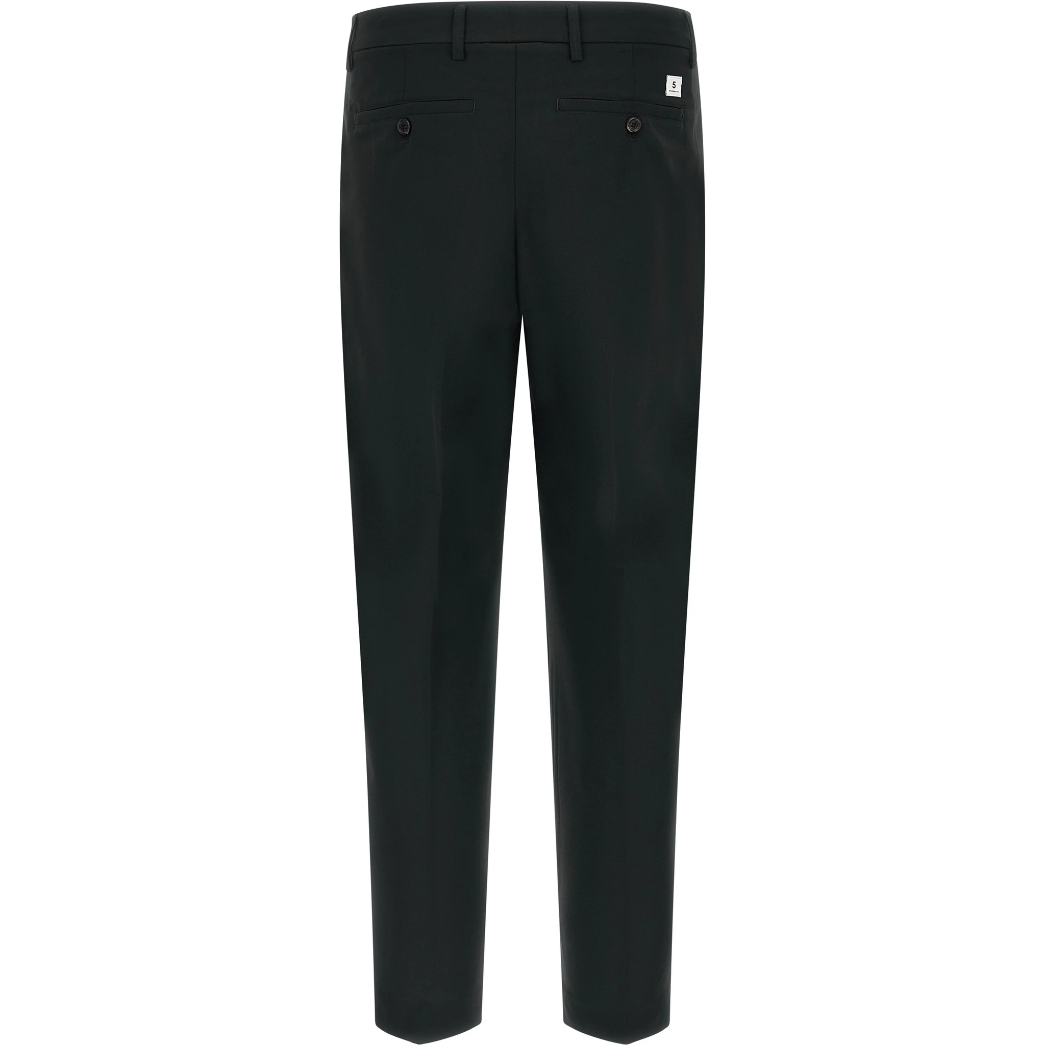 Black Polyester Casual Pants