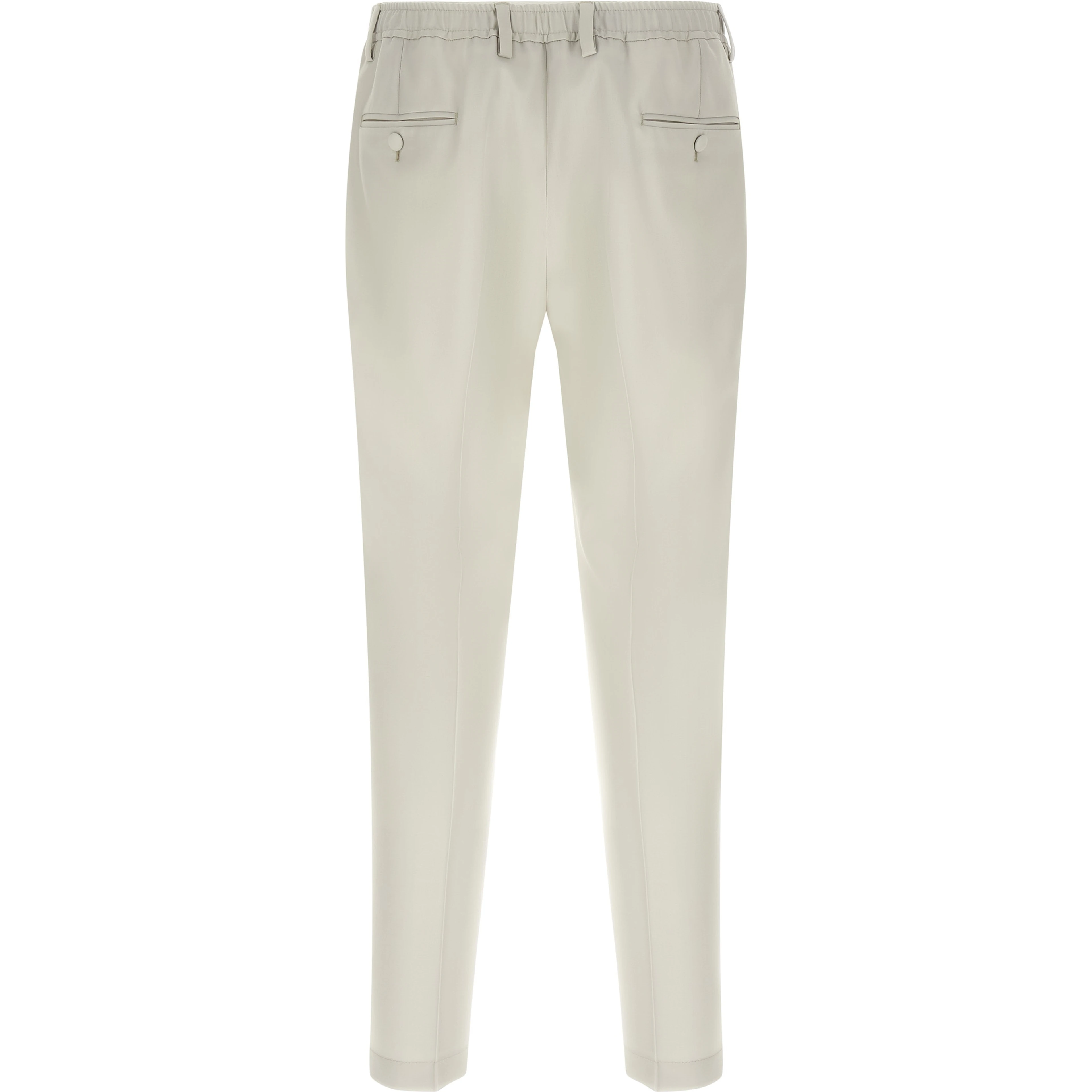 Beige Virgin Wool Dress Pants