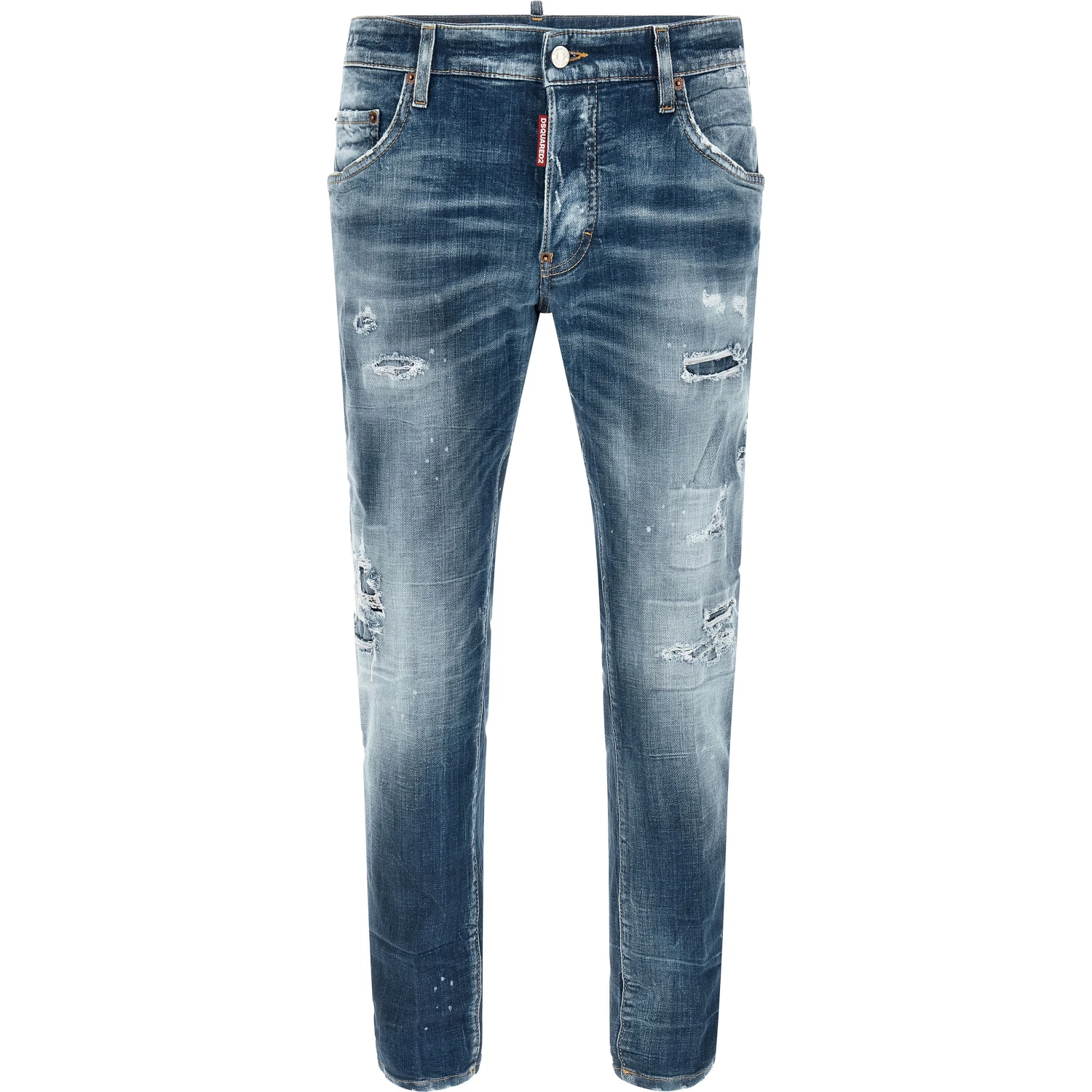 Blue Cotton Boyfriend Jeans