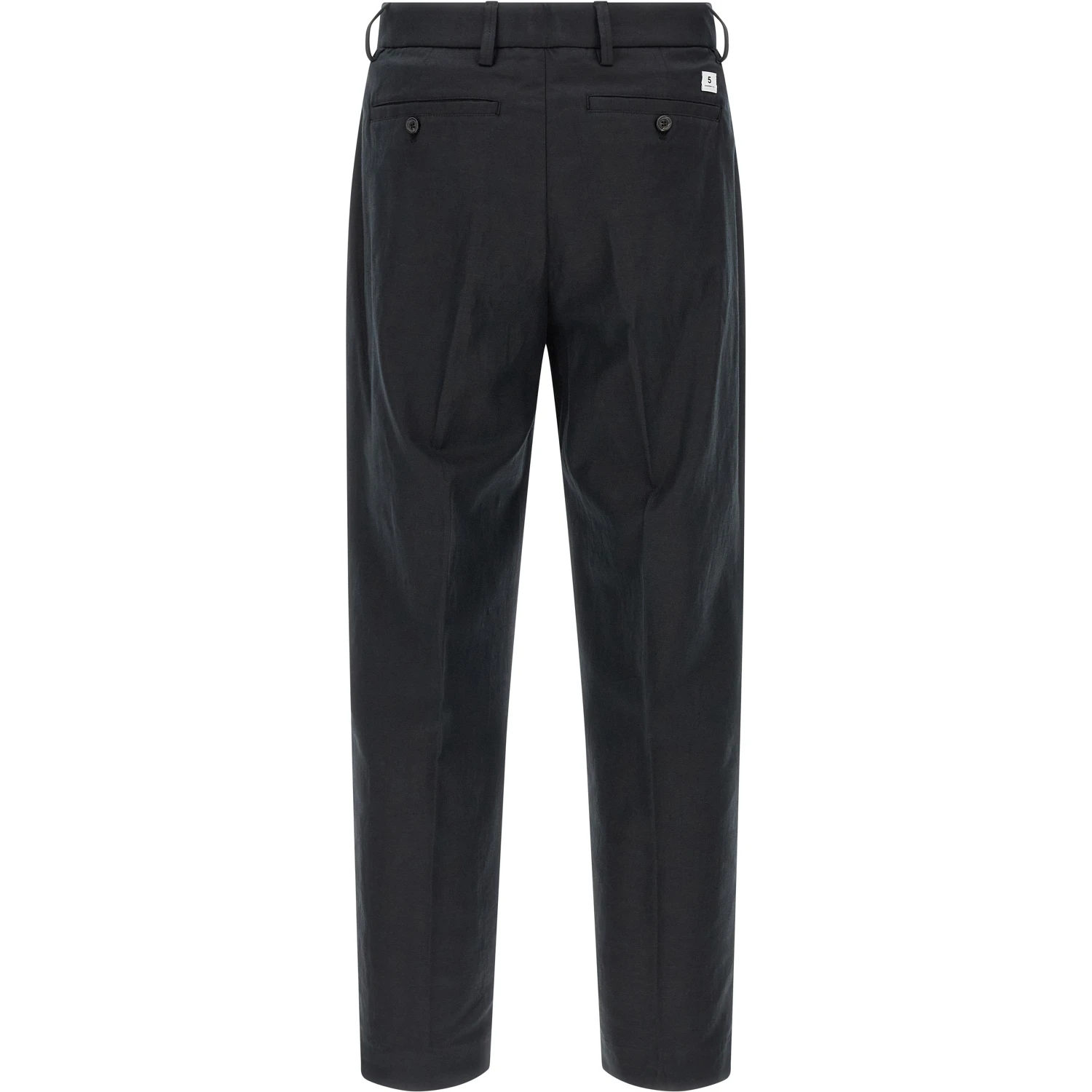Black Cotton Casual Pants