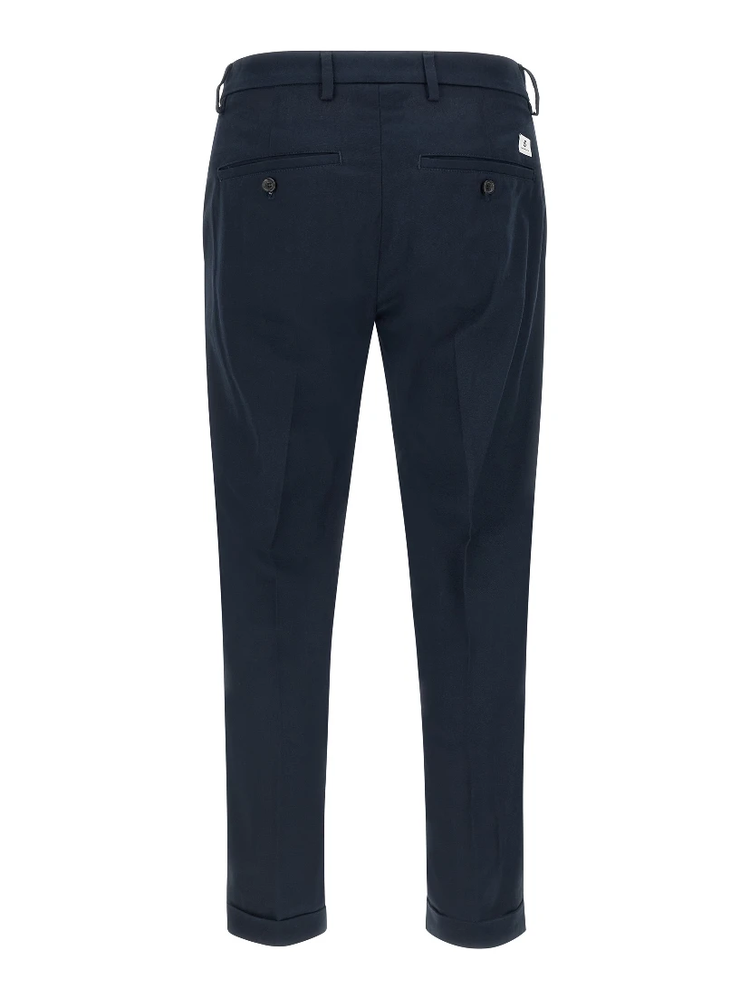 Blue Cotton Chino Pants