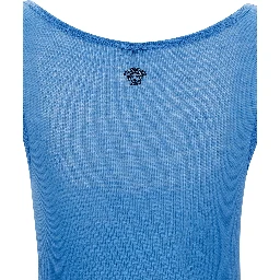 Blue Virgin Wool Tank Tops
