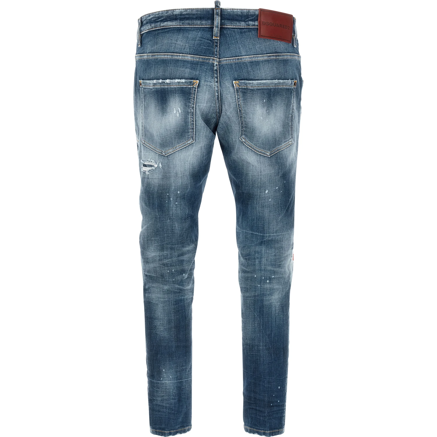 Blue Cotton Boyfriend Jeans