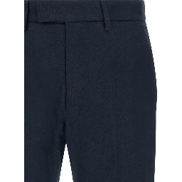 Blue Cotton Chino Pants