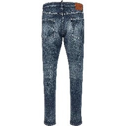 Blue Cotton Slim Fit Jeans