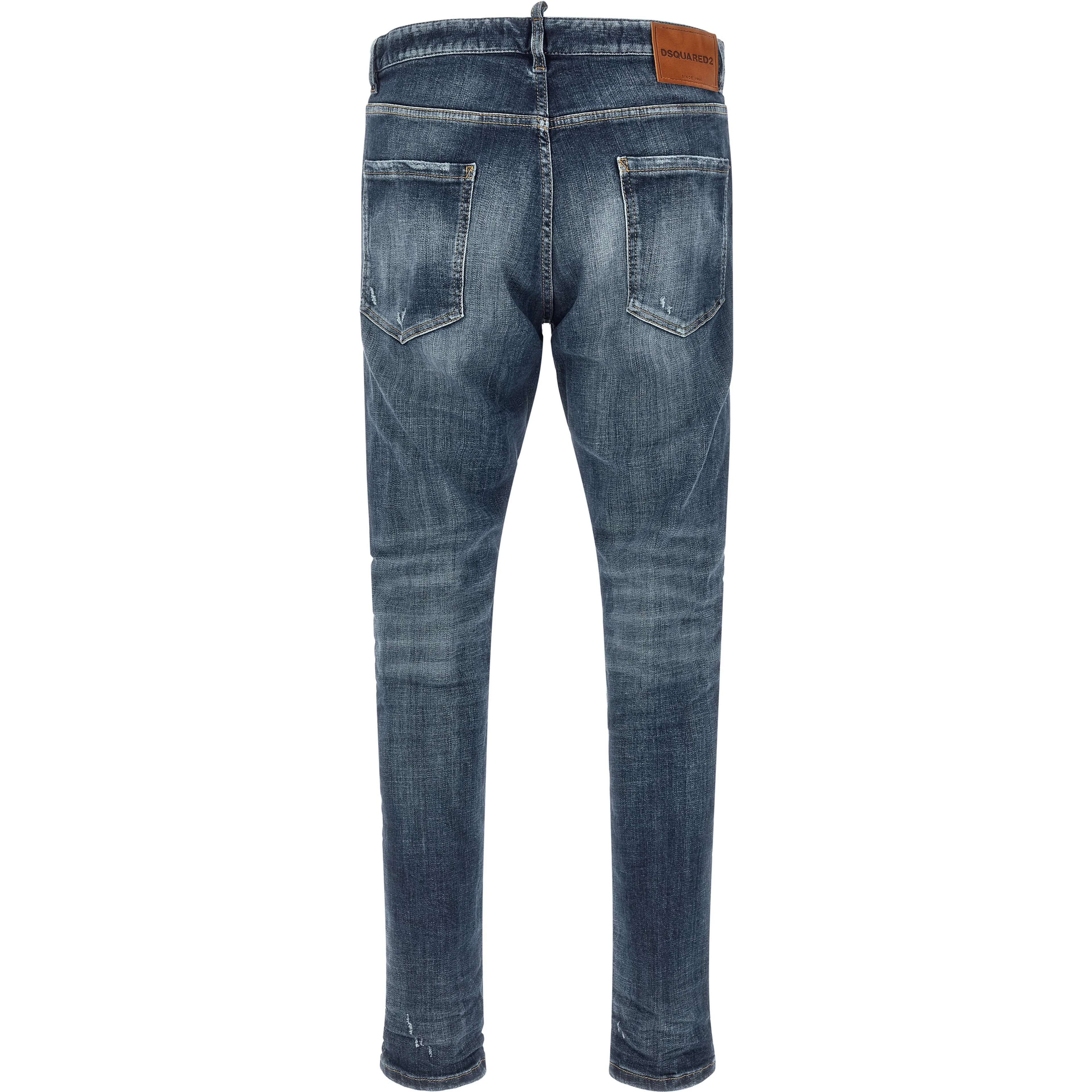 Blue Cotton Slim Fit Jeans