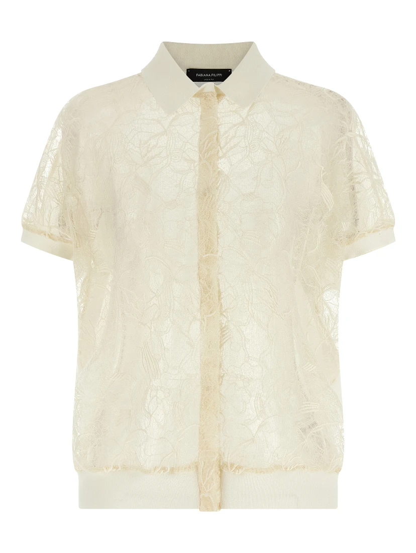 Beige Silk Cardigan