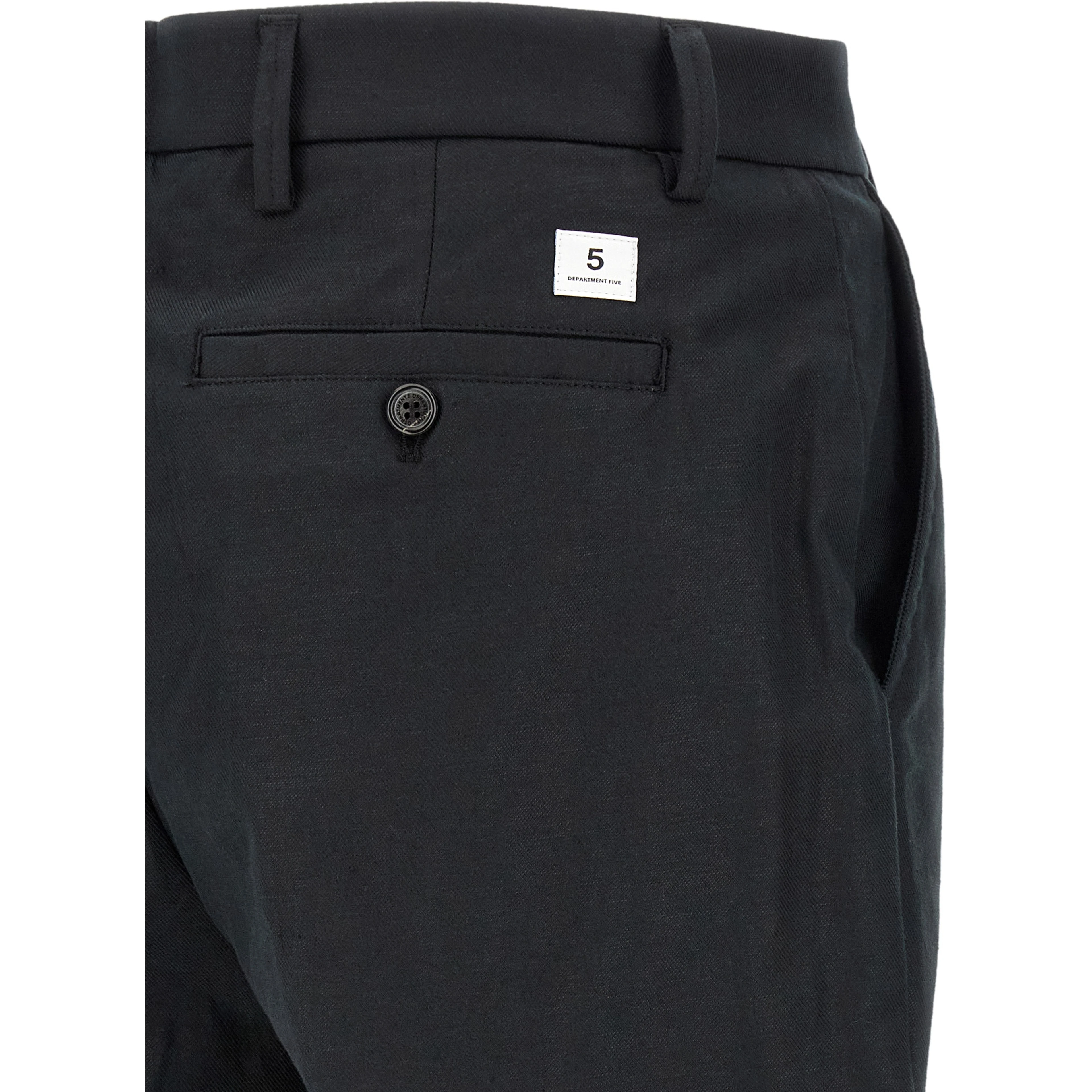 Black Cotton Casual Pants