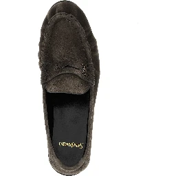 Brown Calfskin Slip-On Loafers