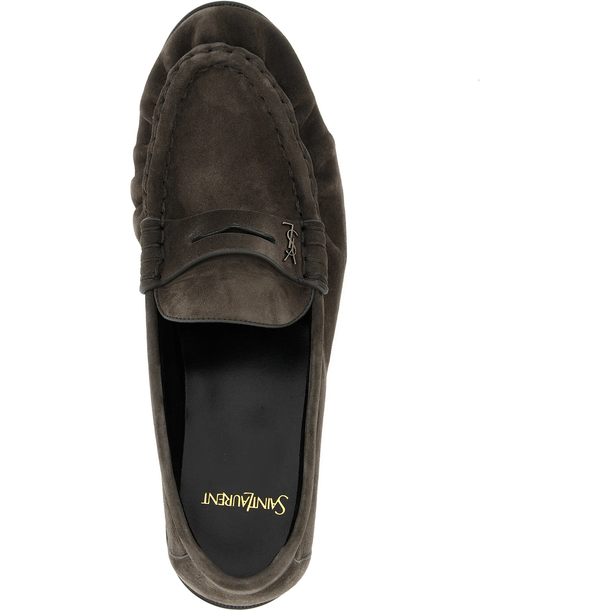 Brown Calfskin Slip-On Loafers