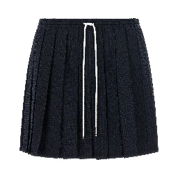 Blue Wool Long Skirt