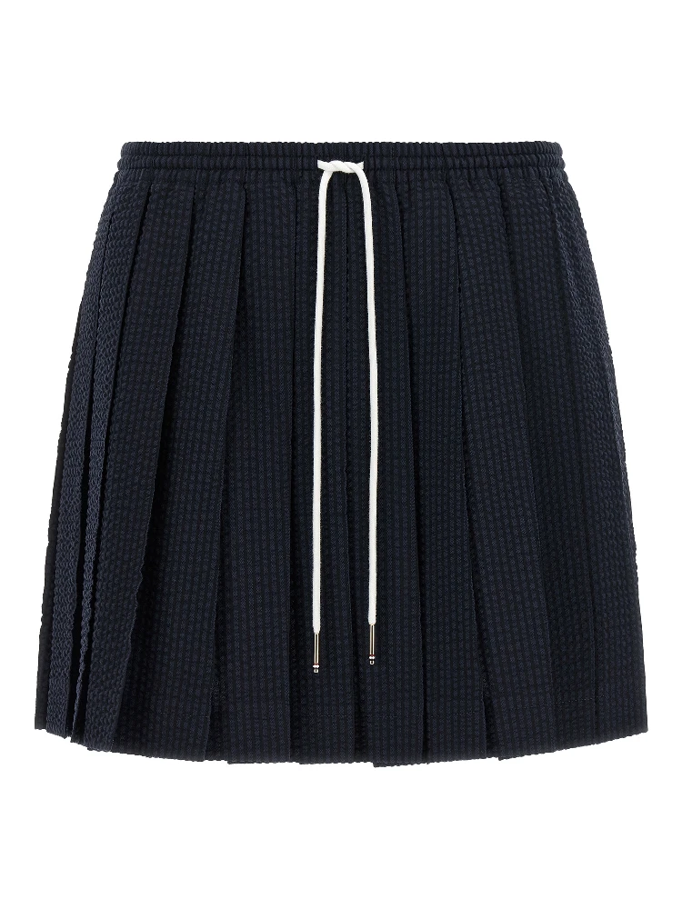 Blue Wool Long Skirt