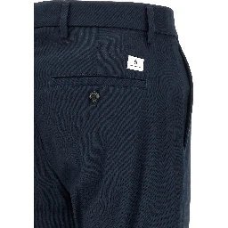 Blue Cotton Chino Pants