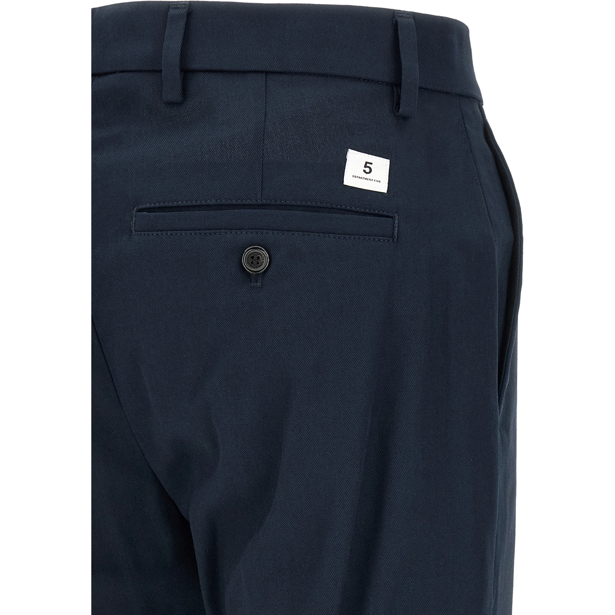 Blue Cotton Chino Pants