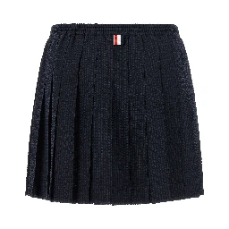 Blue Wool Long Skirt