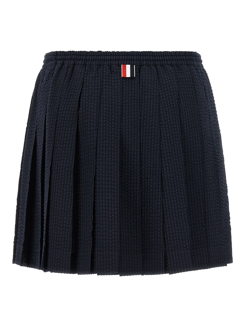 Blue Wool Long Skirt