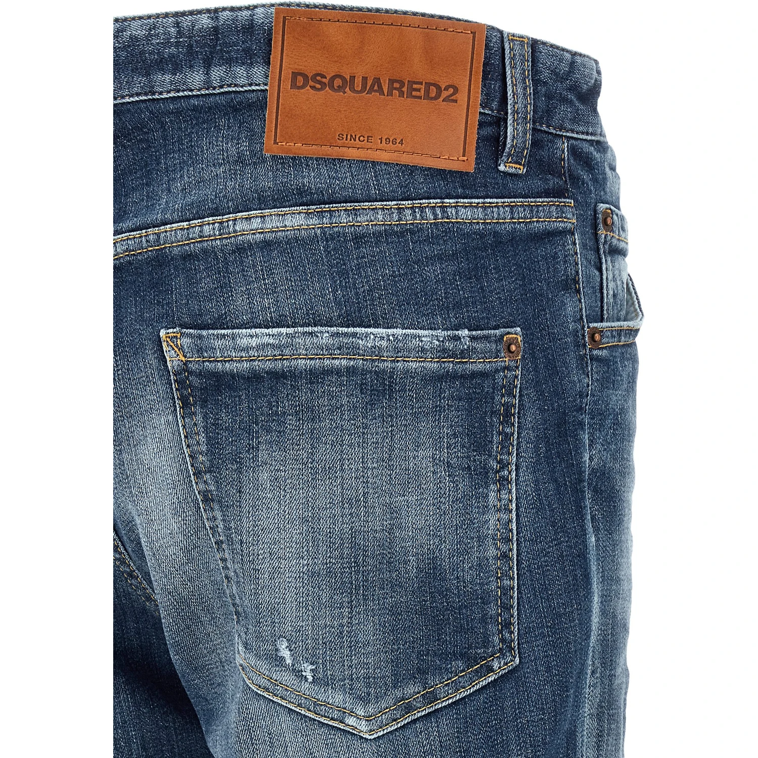 Blue Cotton Slim Fit Jeans
