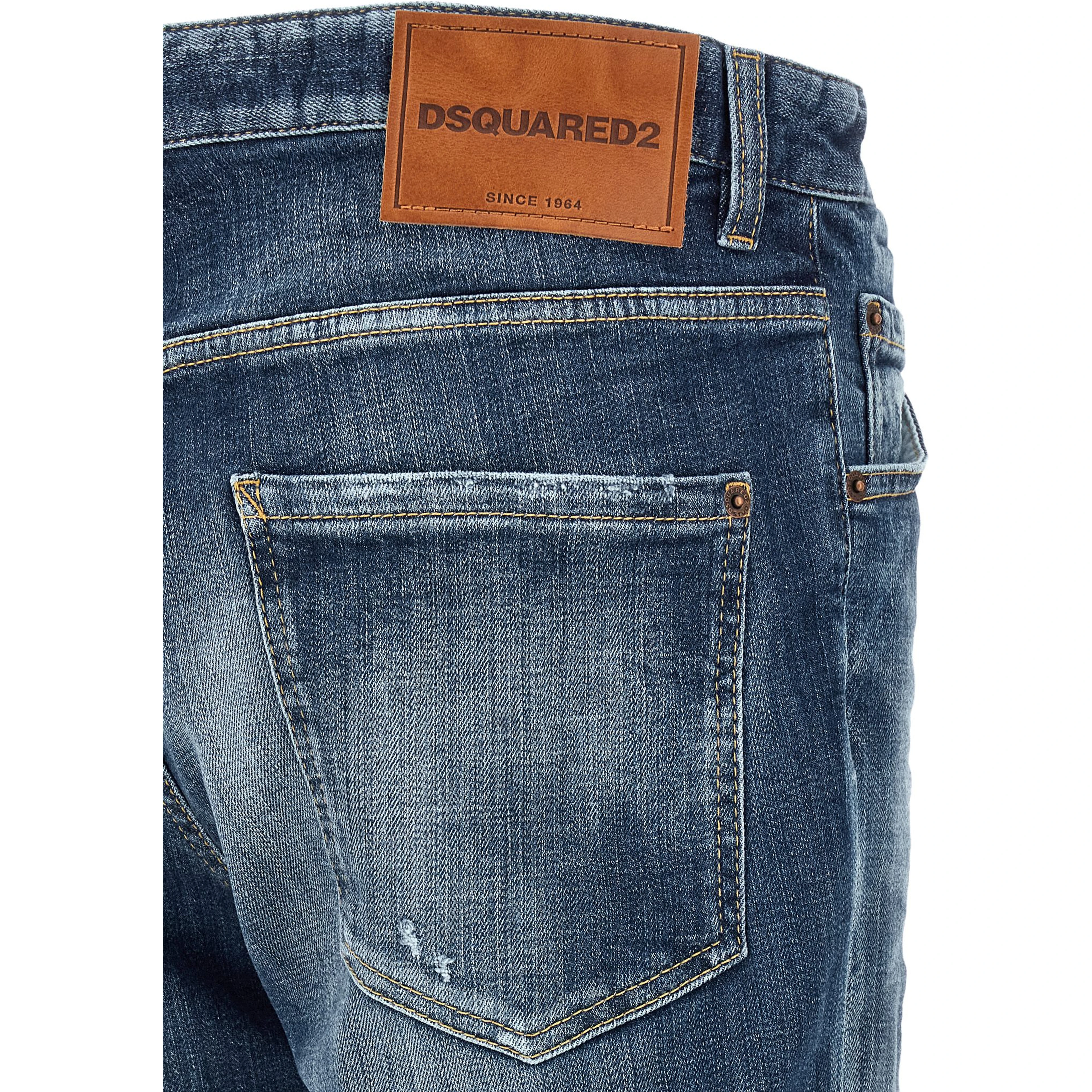 Blue Cotton Slim Fit Jeans