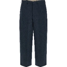 Blue Virgin Wool Dress Pants