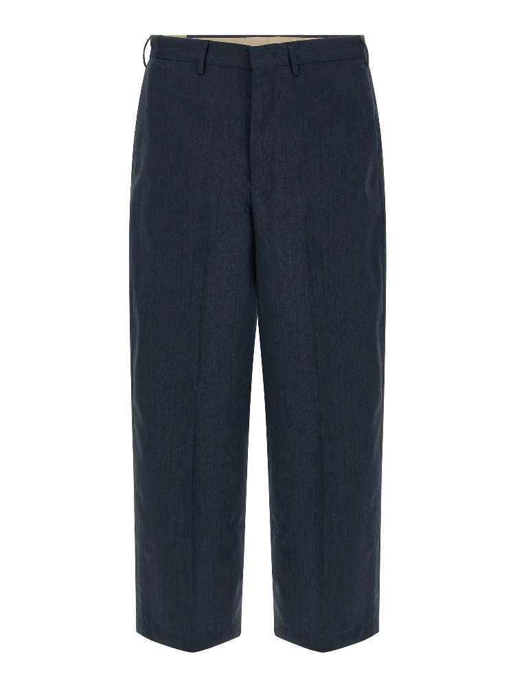 Blue Virgin Wool Dress Pants