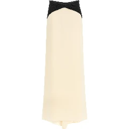 Bicolor Silk Mini Skirt