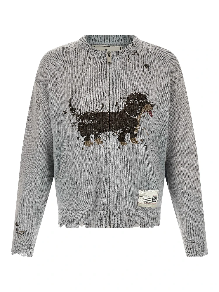 Gray Cotton Cardigan