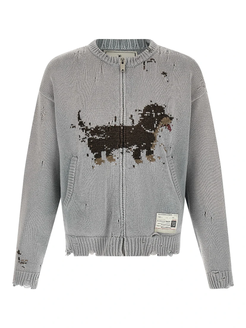 Gray Cotton Cardigan