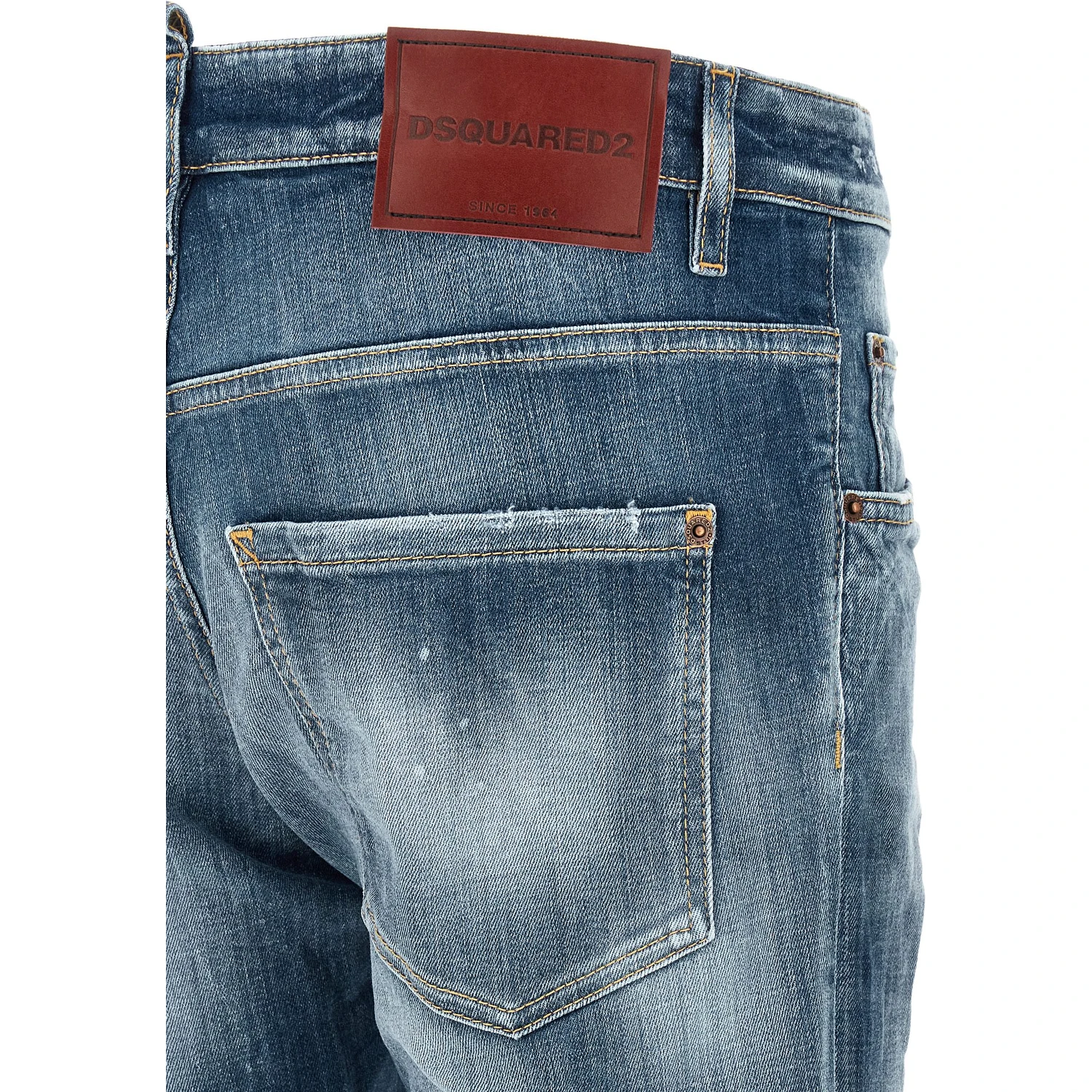 Blue Cotton Boyfriend Jeans