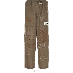 Beige Wool Casual Pants