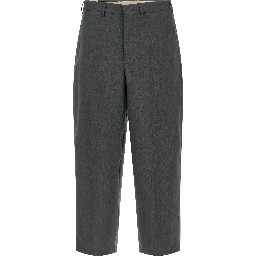 Gray Virgin Wool Dress Pants