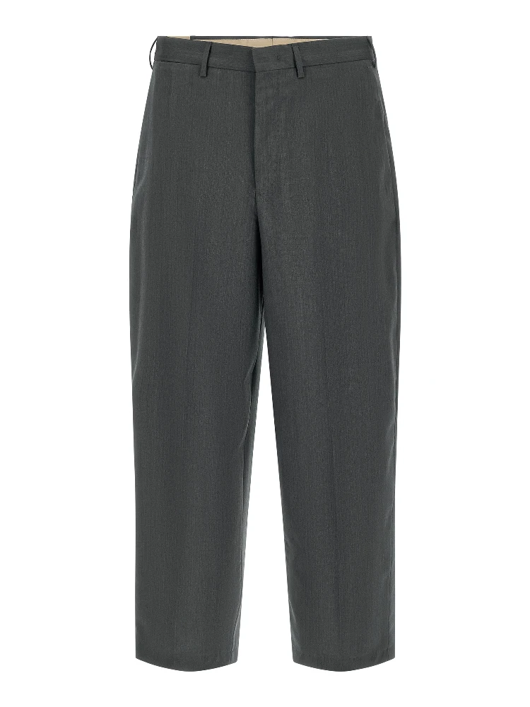 Gray Virgin Wool Dress Pants