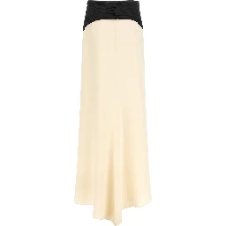 Bicolor Silk Mini Skirt