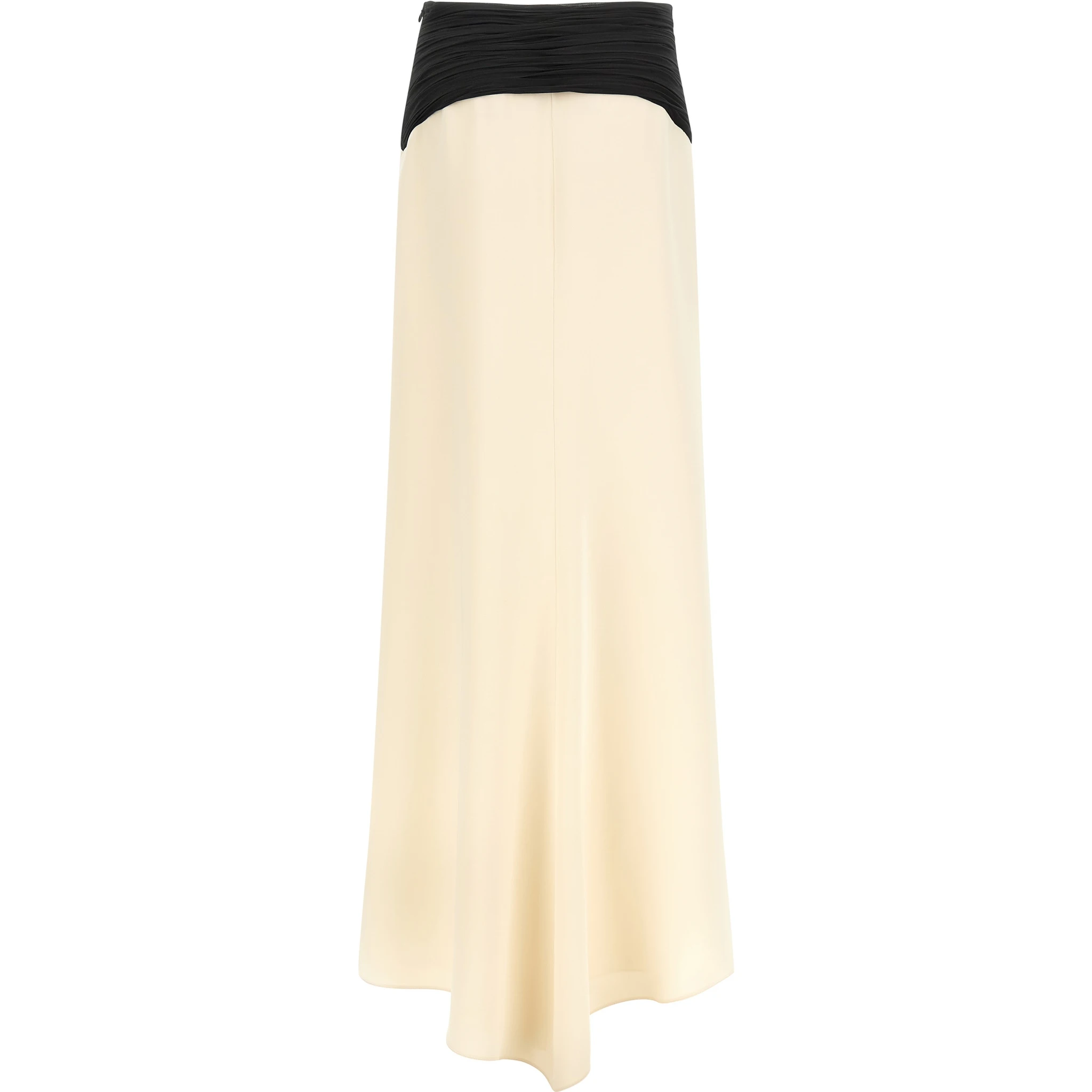 Bicolor Silk Mini Skirt