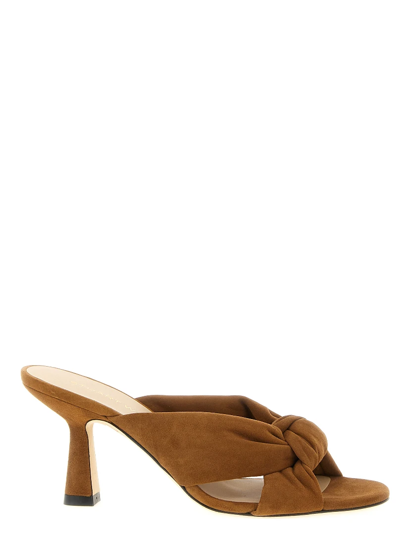 Brown Polyethylene Stiletto Heel Sandals